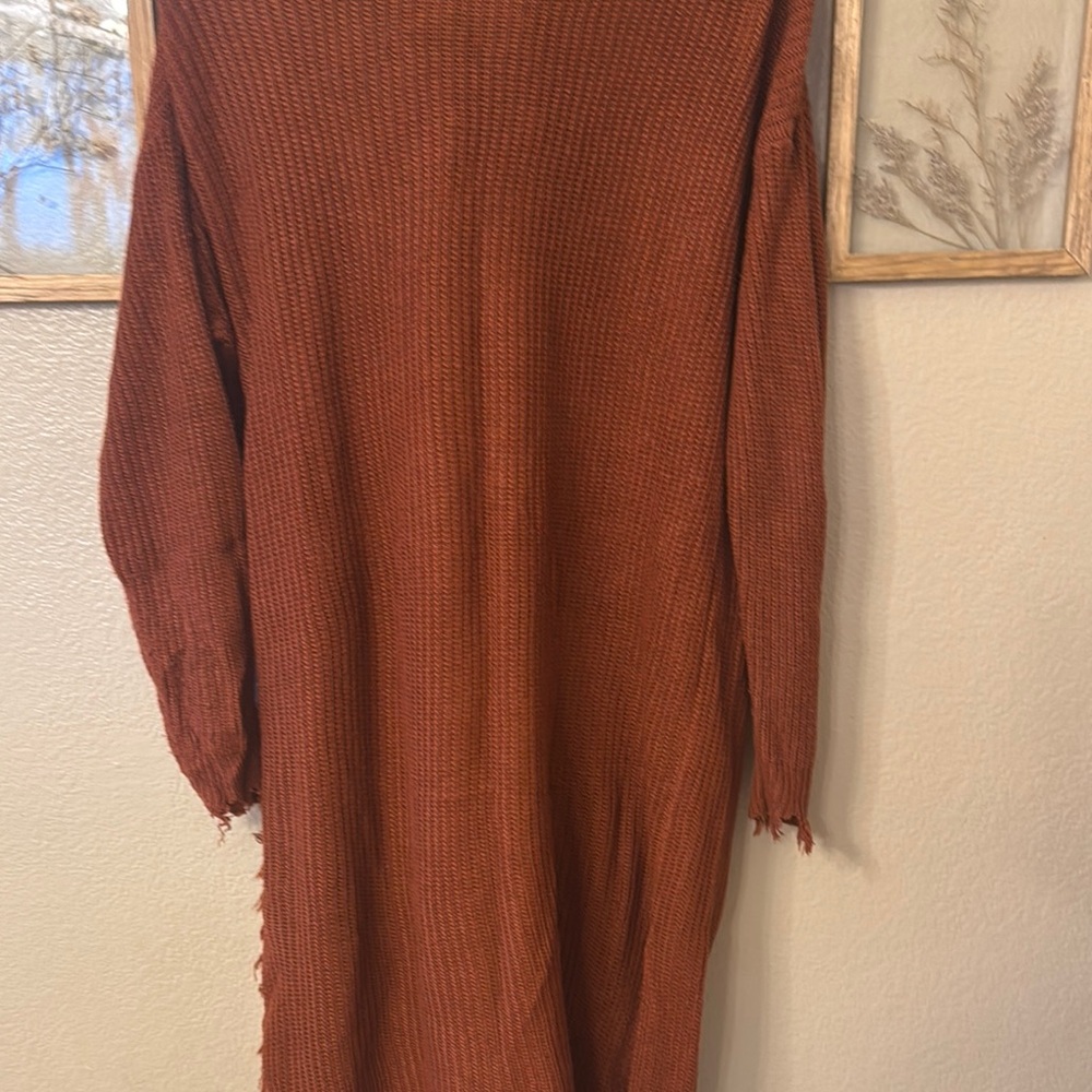 Rust Open Front Cardigan - Picture 5 of 5